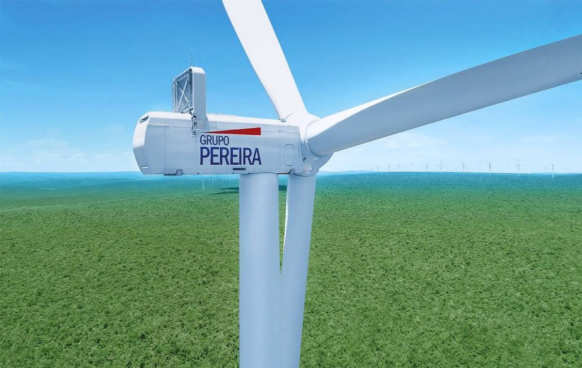 Fonte de energia eólica do Grupo Pereira